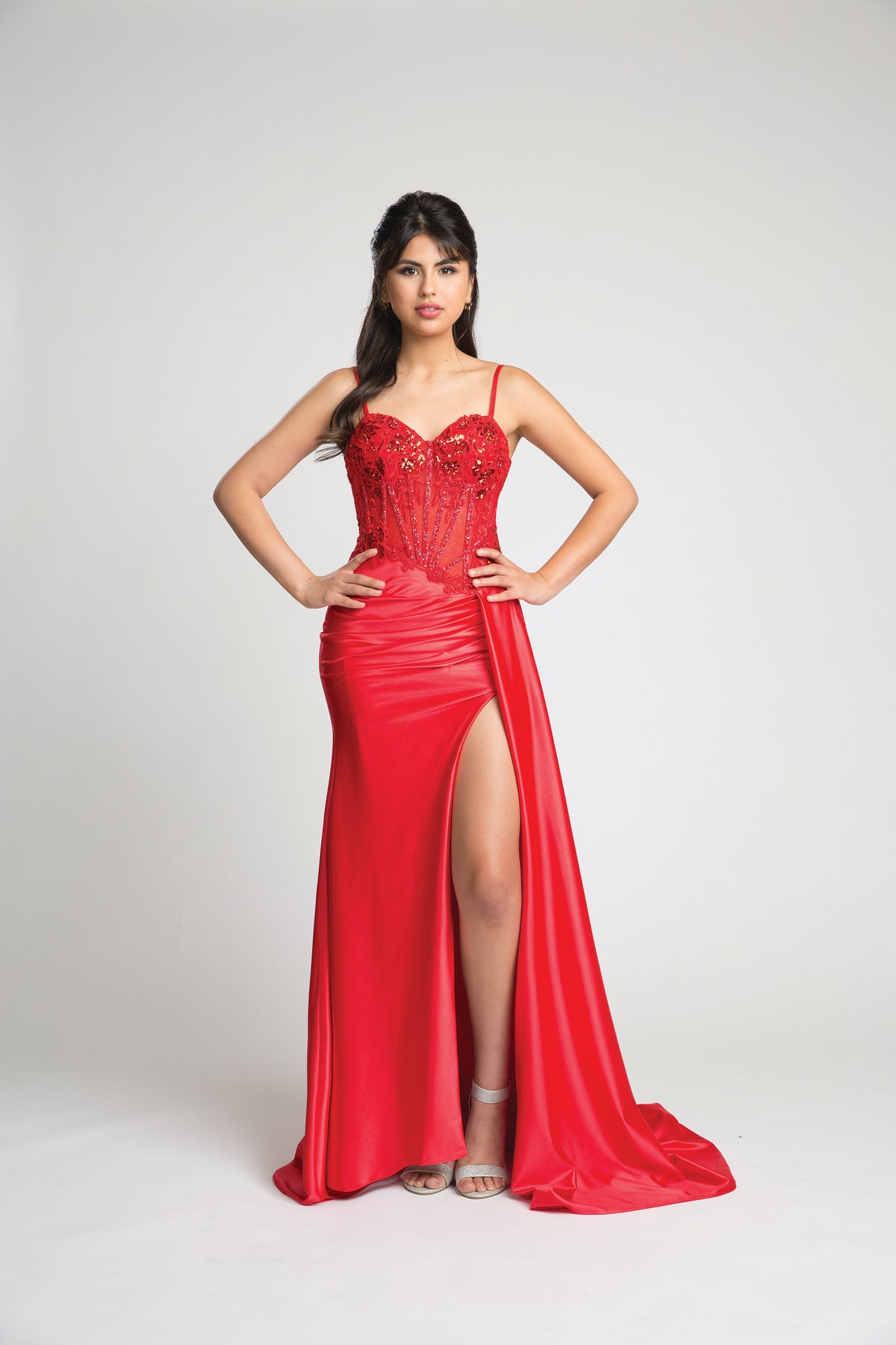 Fiesta 67059 Slit Leg Corset Dress - NORMA REED