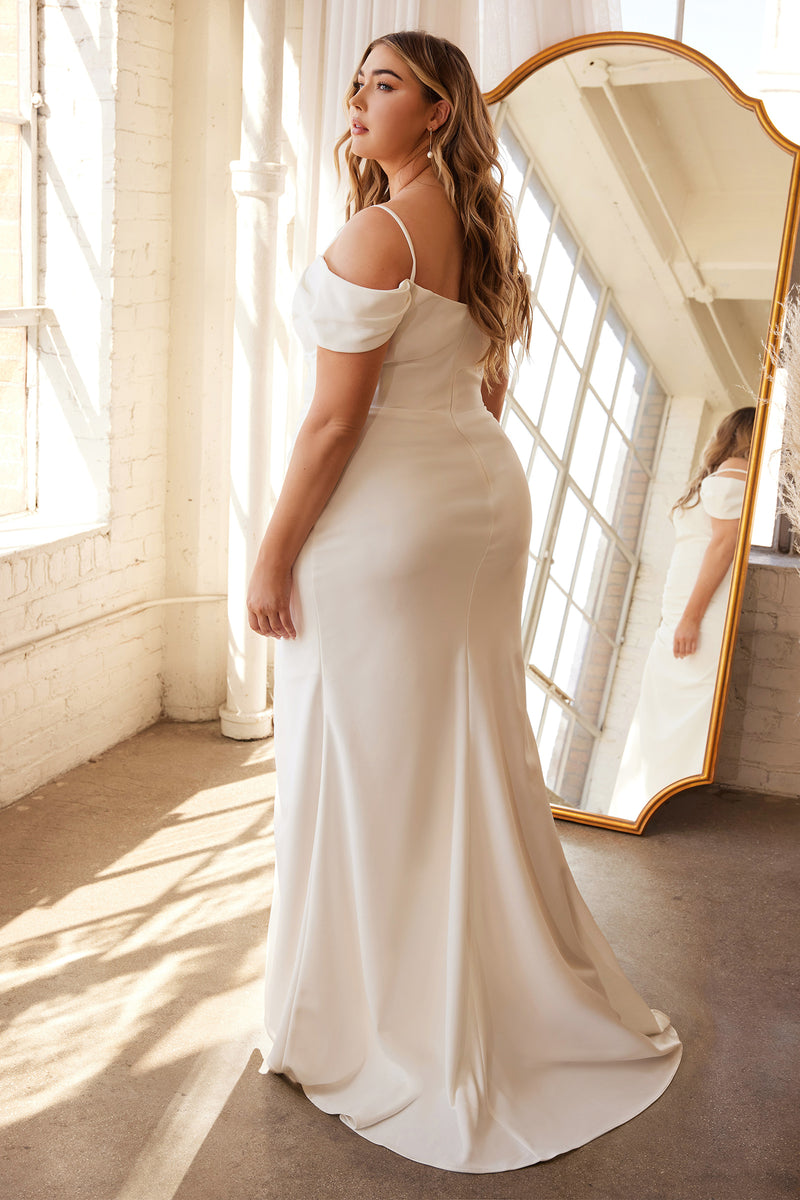 Ladivine KV1057WC Off The Shoulder Wrap Bridal Gown - NORMA REED