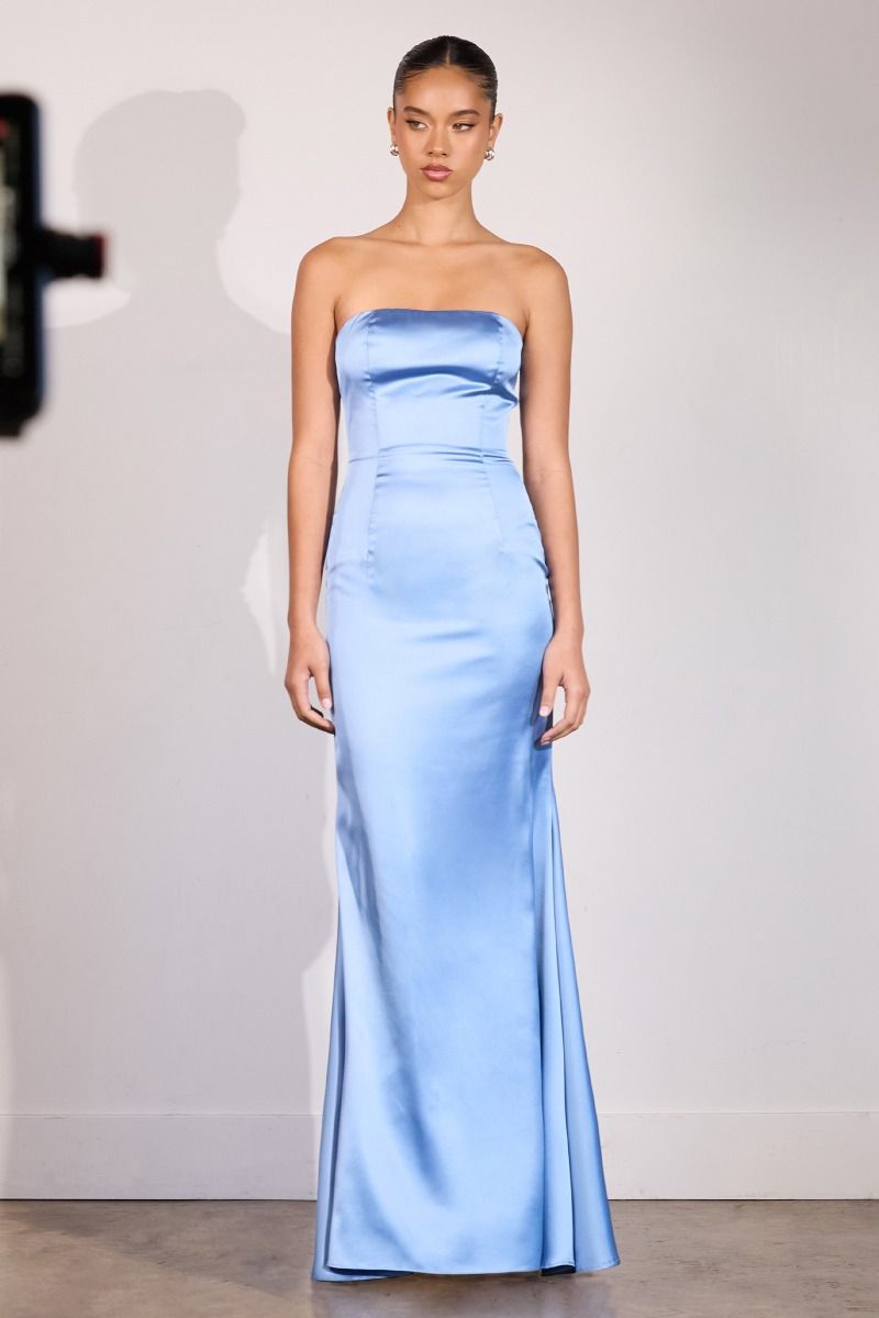 Amoris T201 Strapless Satin Dress - NORMA REED