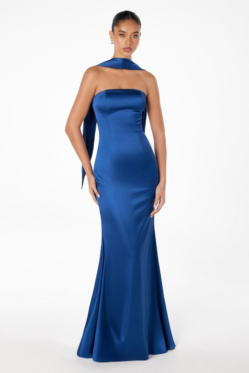 Amoris T201 Strapless Satin Dress - NORMA REED