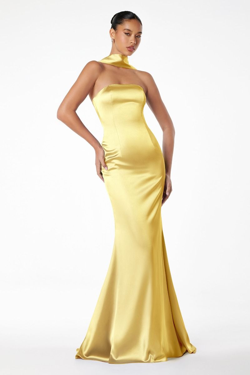 Amoris T201 Strapless Satin Dress - NORMA REED