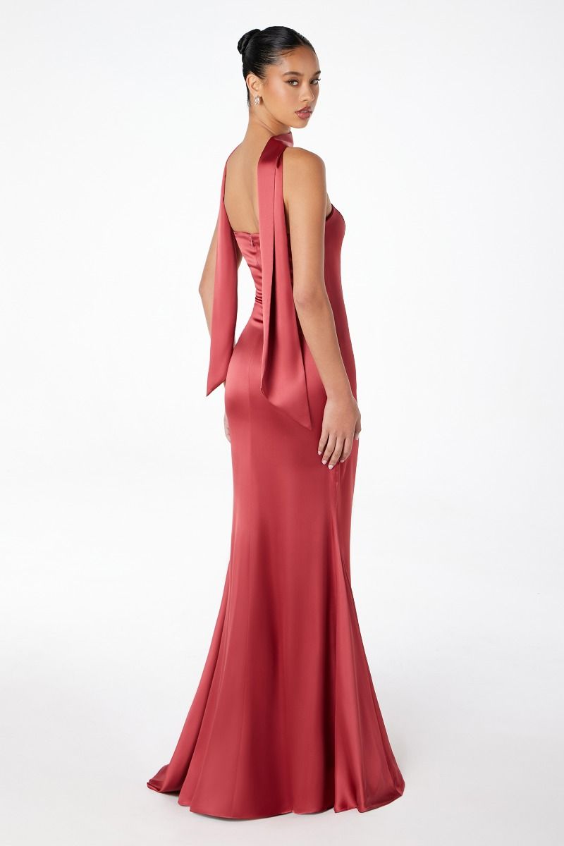 Amoris T201 Strapless Satin Dress - NORMA REED