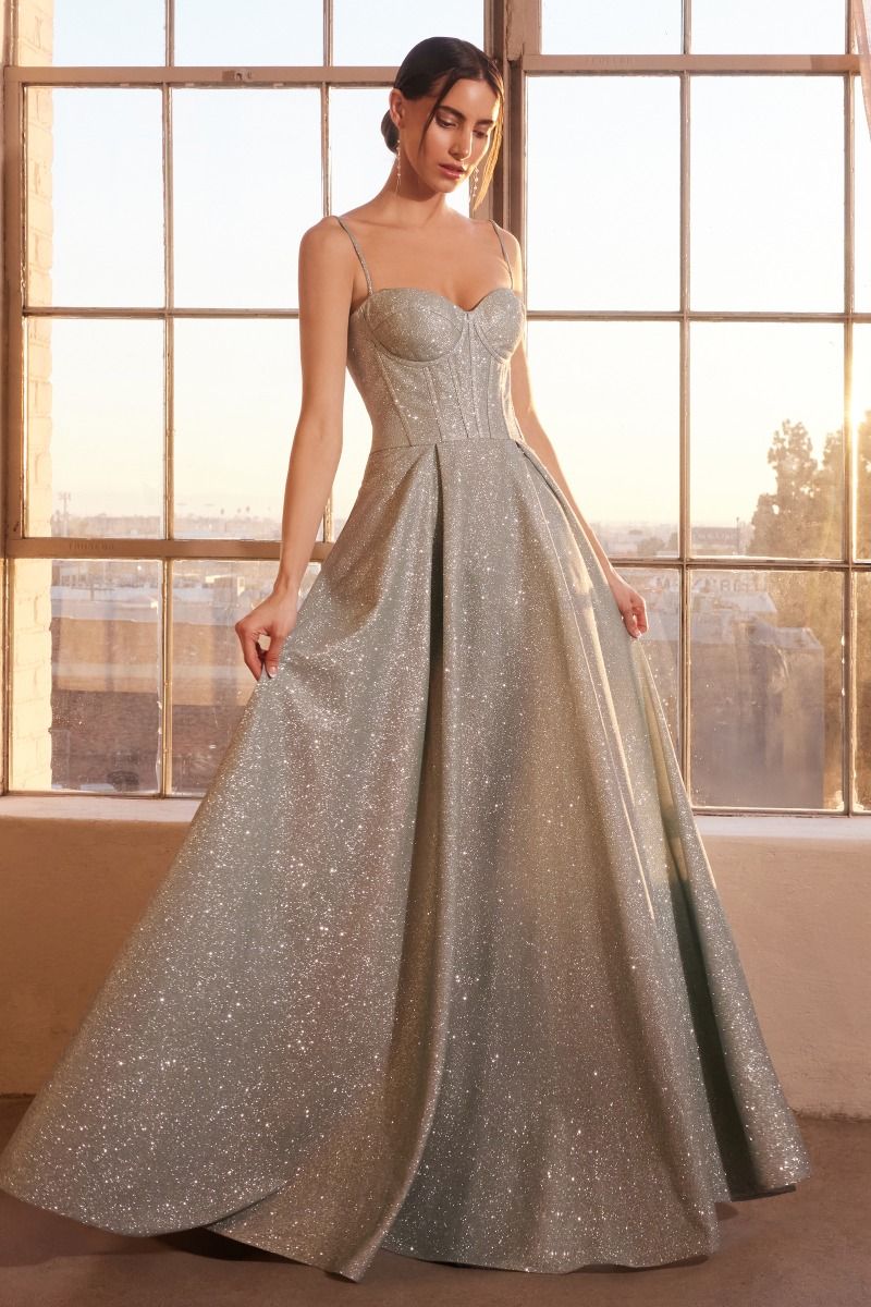 Amoris T706 Shimmering A Line Gown - NORMA REED