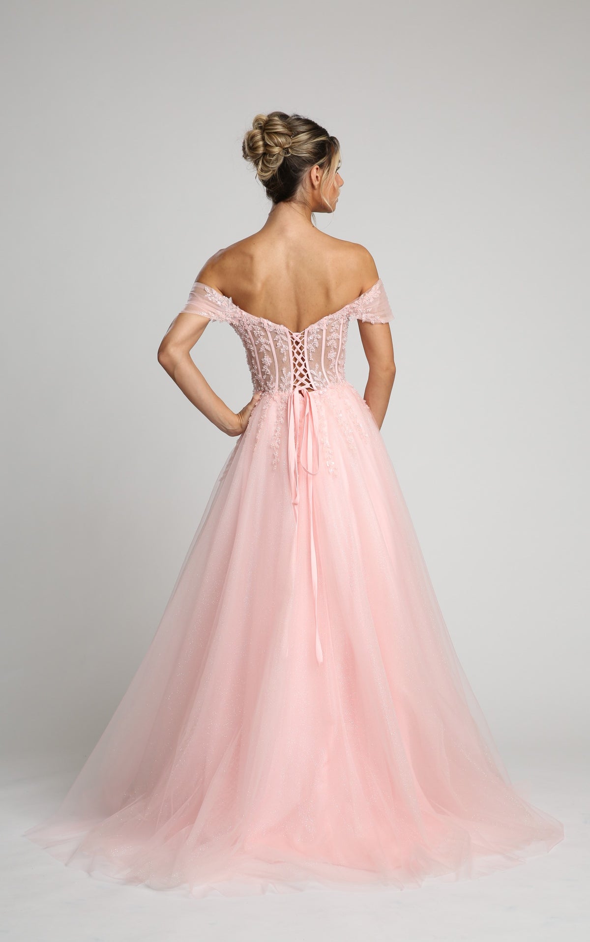 Fiesta 10318 Off Shoulder Tulle Corset Dress