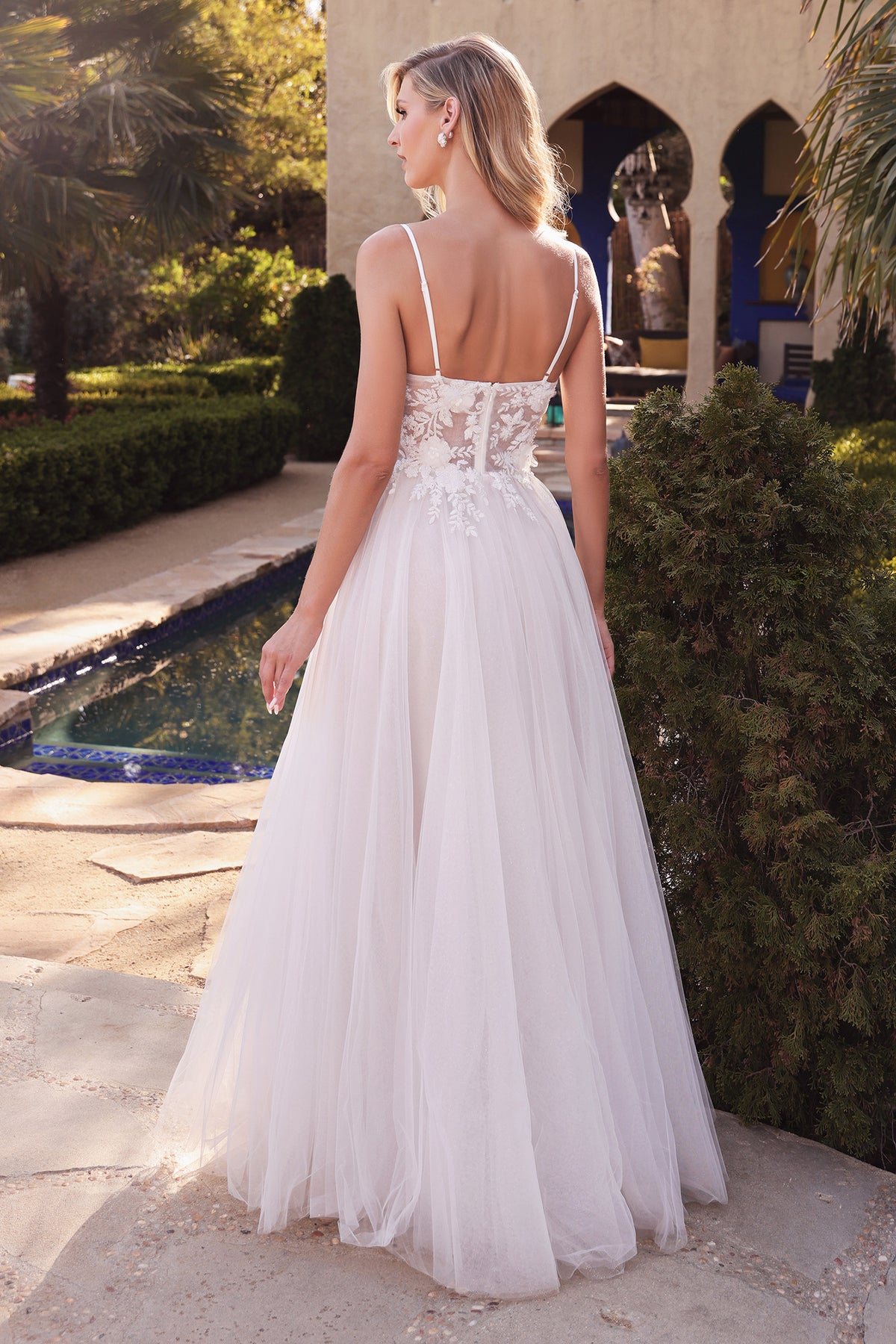 Ladivine CB072W Layered A Line Tulle Bridal Gown - NORMA REED