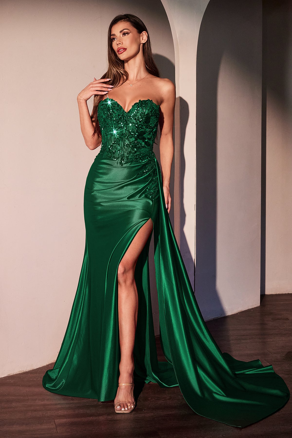 Ladivine CDS530 Fitted Strapless Dress