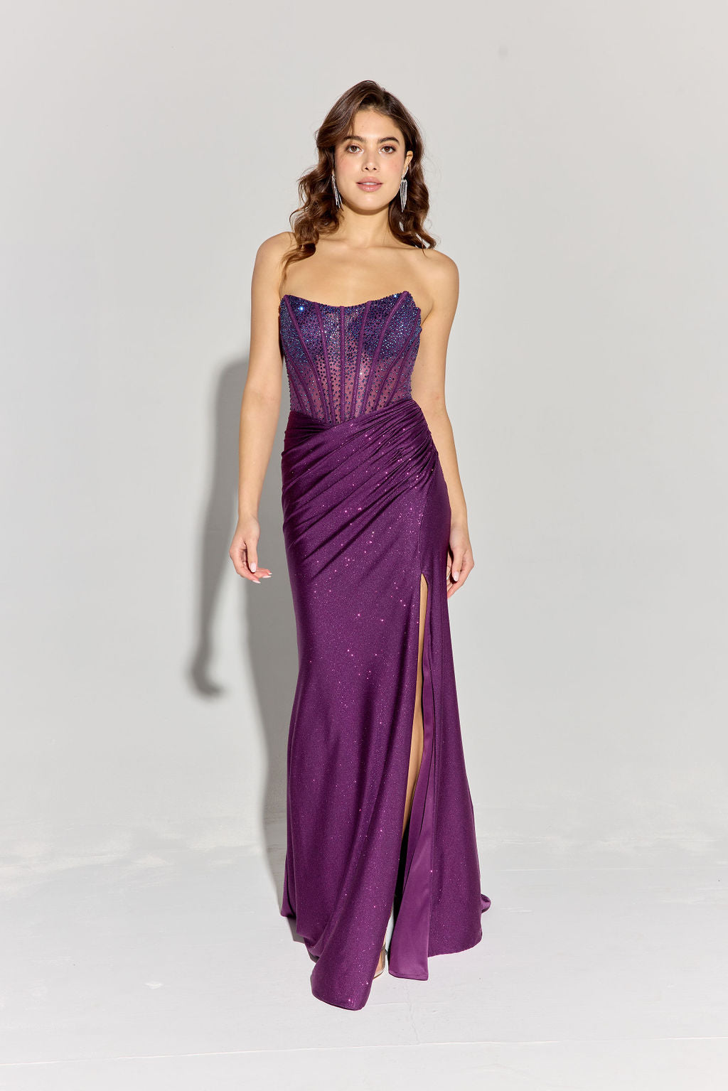 Eureka EK169 Strapless Glitter Stretch Jersey Dress