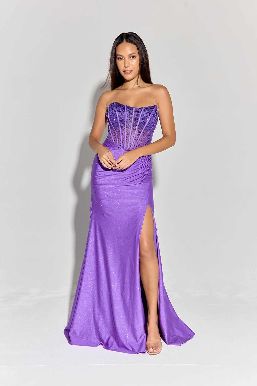 Eureka EK169 Strapless Glitter Stretch Jersey Dress