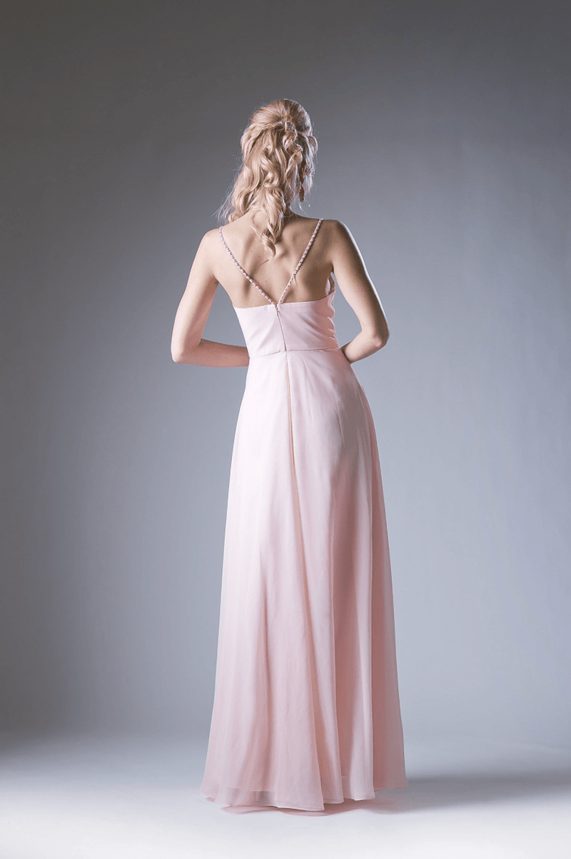 Beaded Chiffon Empire Waist Chiffon Dress By Cinderella Divine - NORMA REED