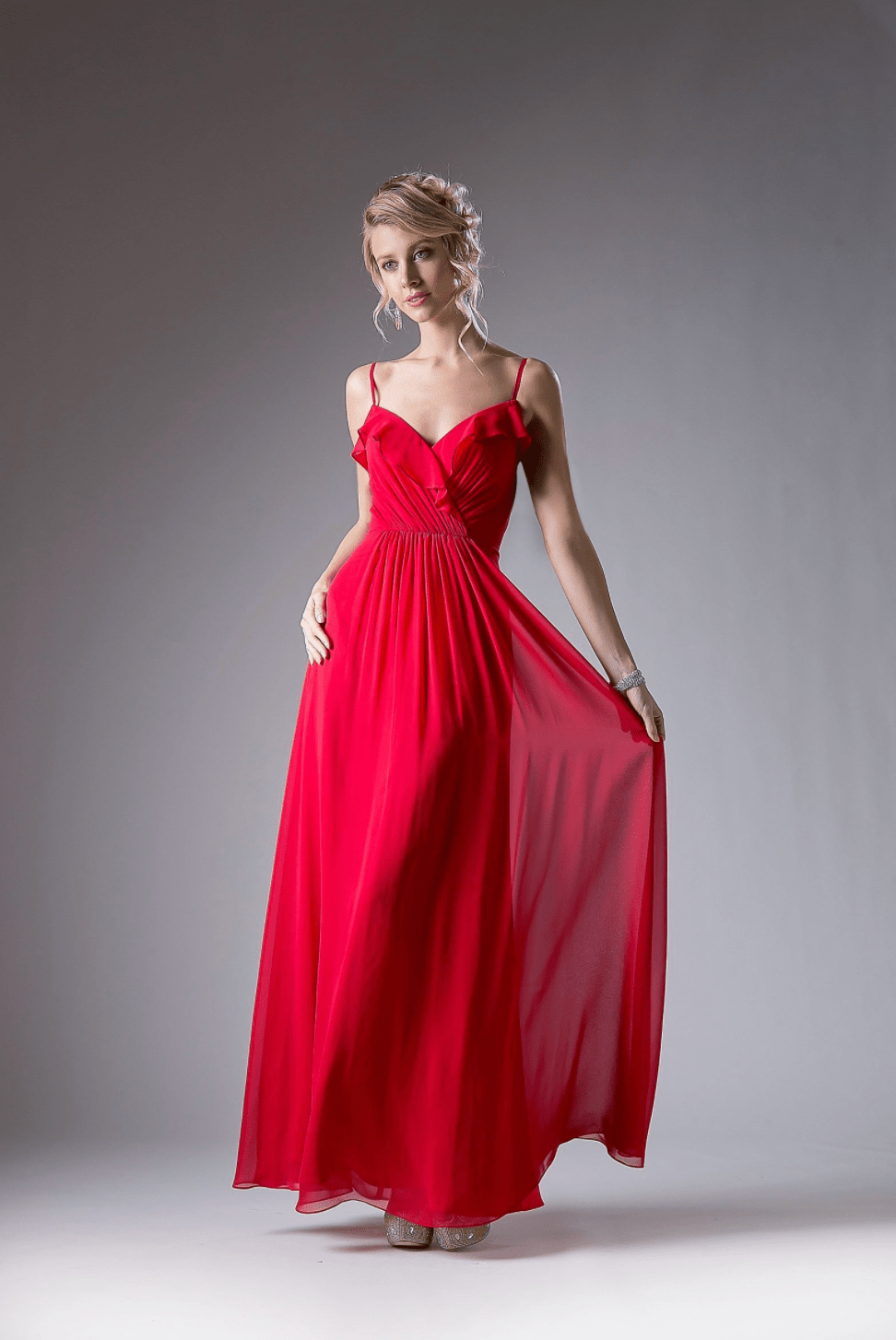 Chiffon Empire Waist Long Dress By Cinderella Divine - NORMA REED