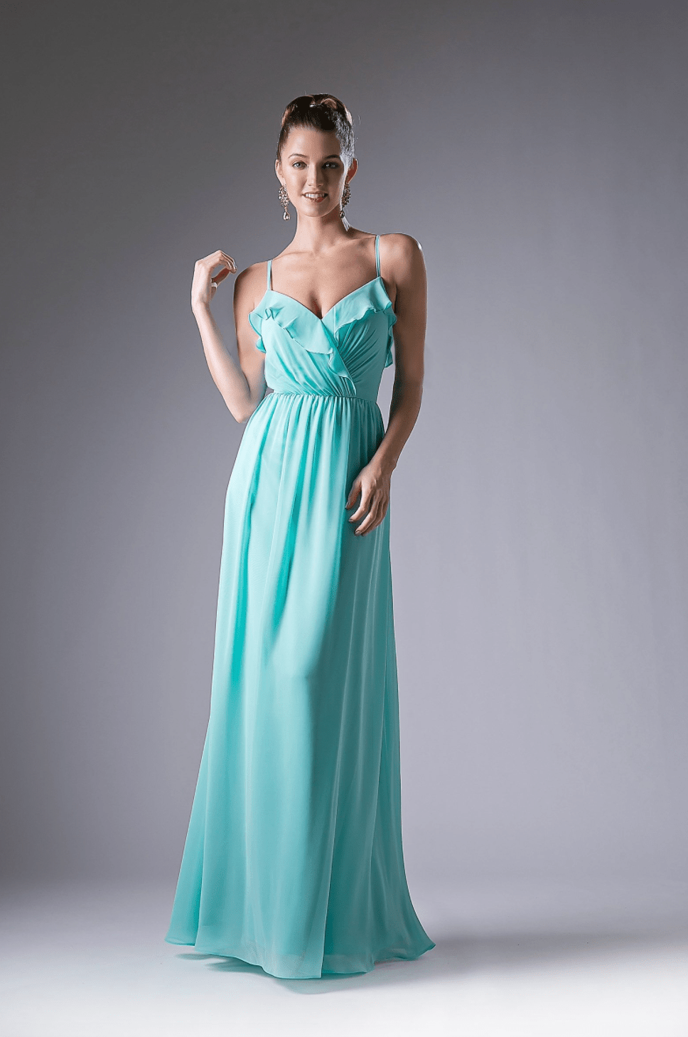 Chiffon Empire Waist Long Dress By Cinderella Divine - NORMA REED