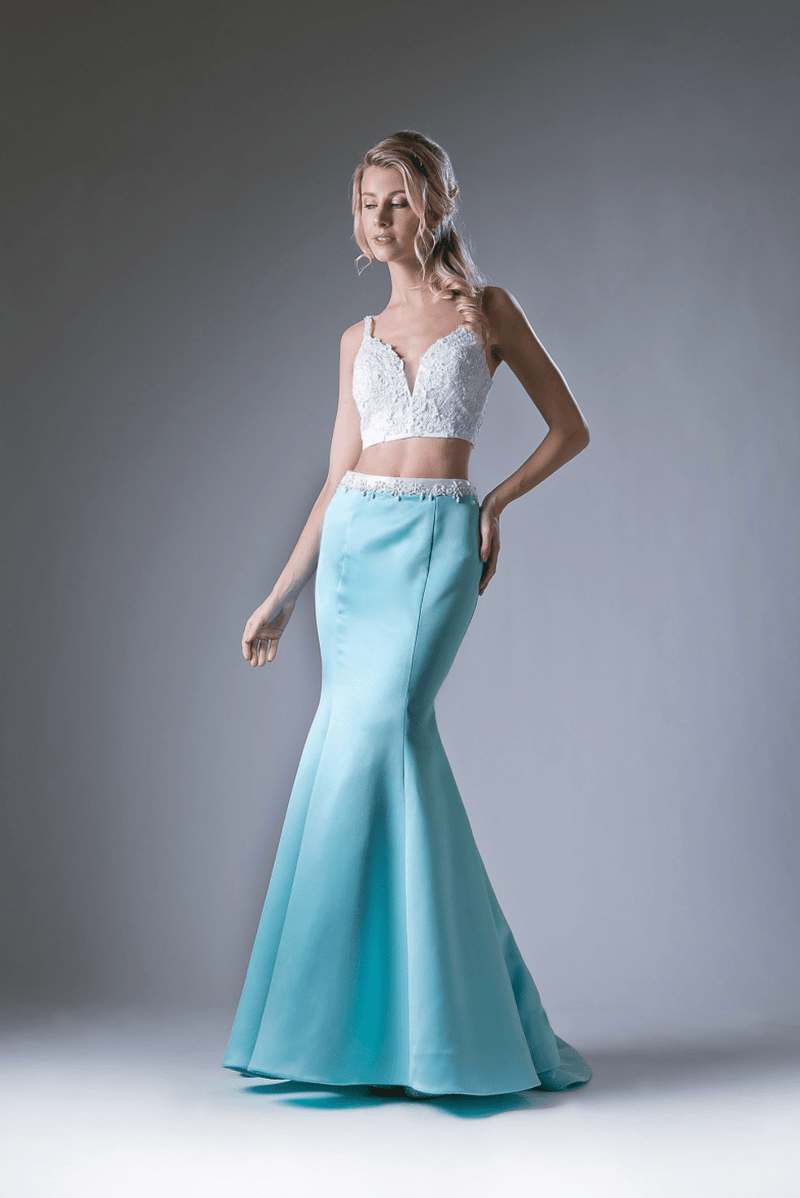 Two Piece Mermaid Satin Dress by Ladivine - NORMA REED