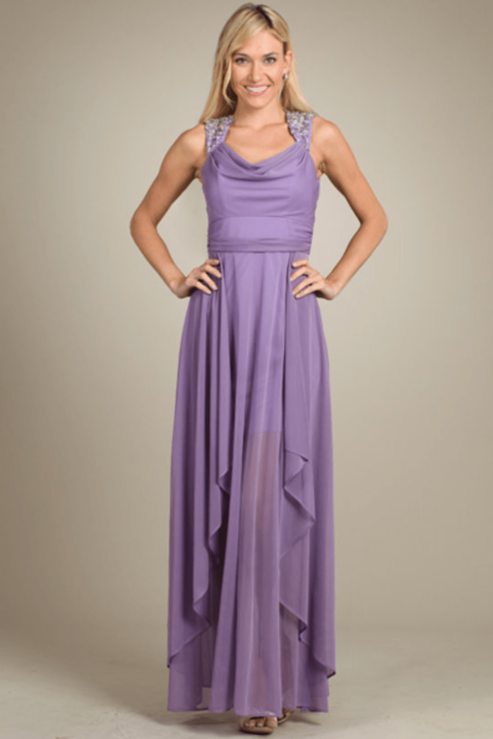 Chiffon Cowl Neck Dress by Fiesta | 3 Colors - NORMA REED