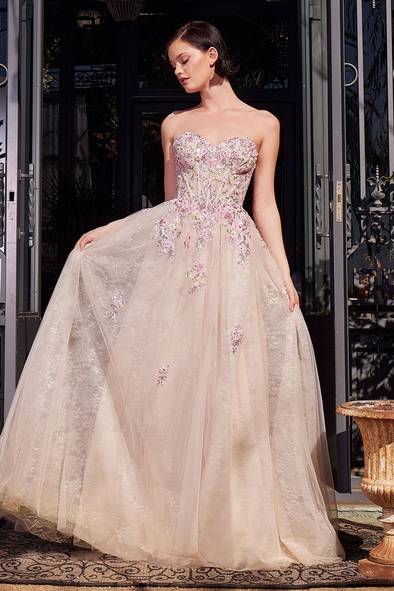 Andrea & Leo A1468 Summer Garden Floral Gown