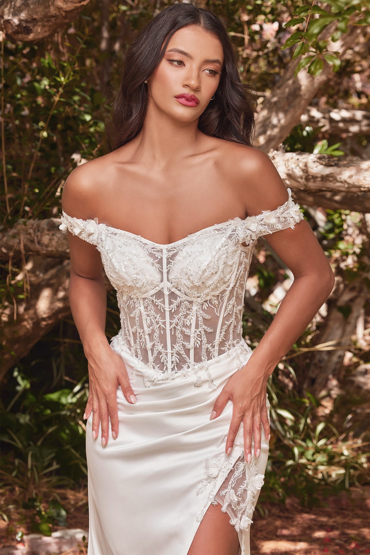 Cinderella Divine CD0186W Ladivine Off Shoulder Corset Wedding Dress - NORMA REED