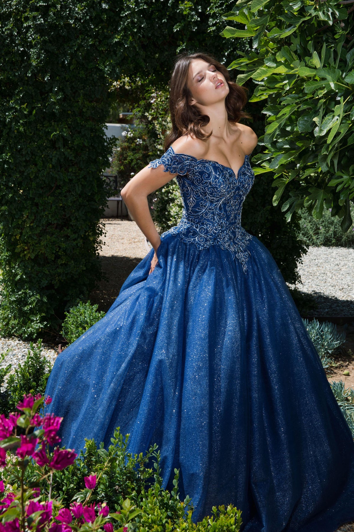 Eureka 9300 Off Shoulder Glittering Quinceanera Dress - NORMA REED