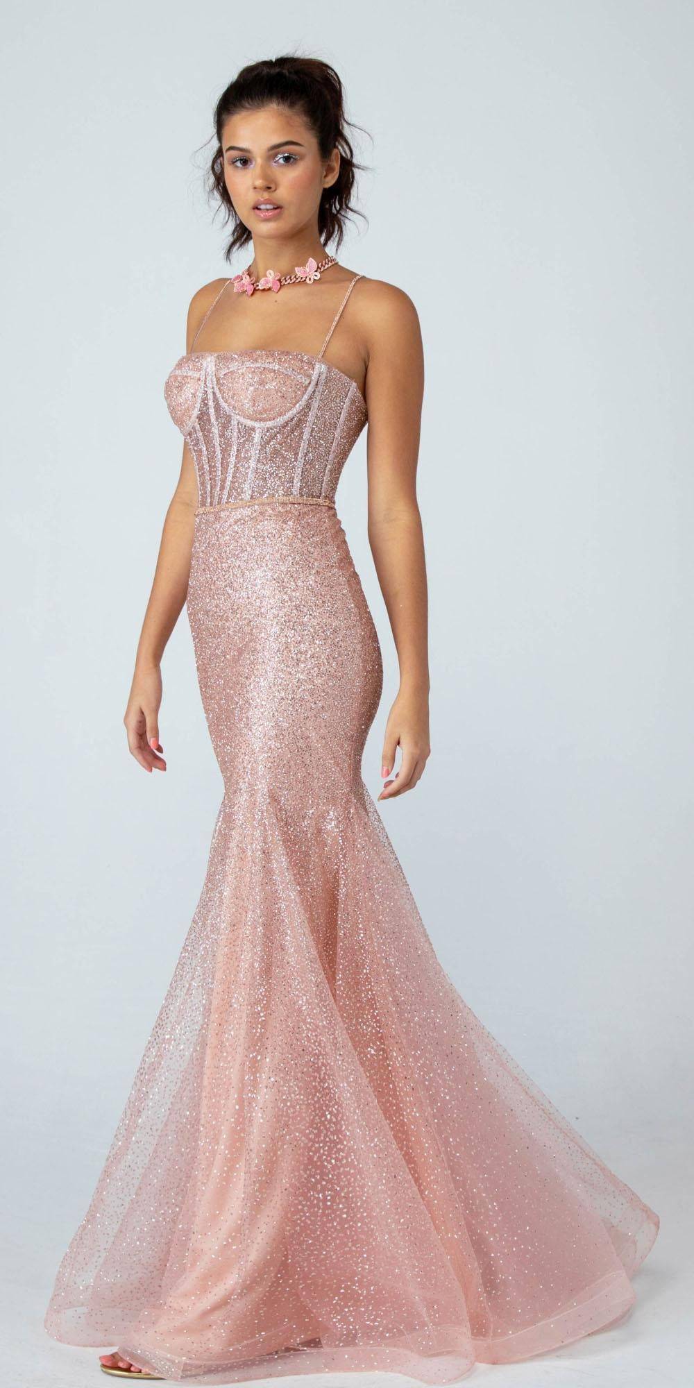 Eureka 9911 Showstopping Glittering Corset Mermaid Dress - NORMA REED