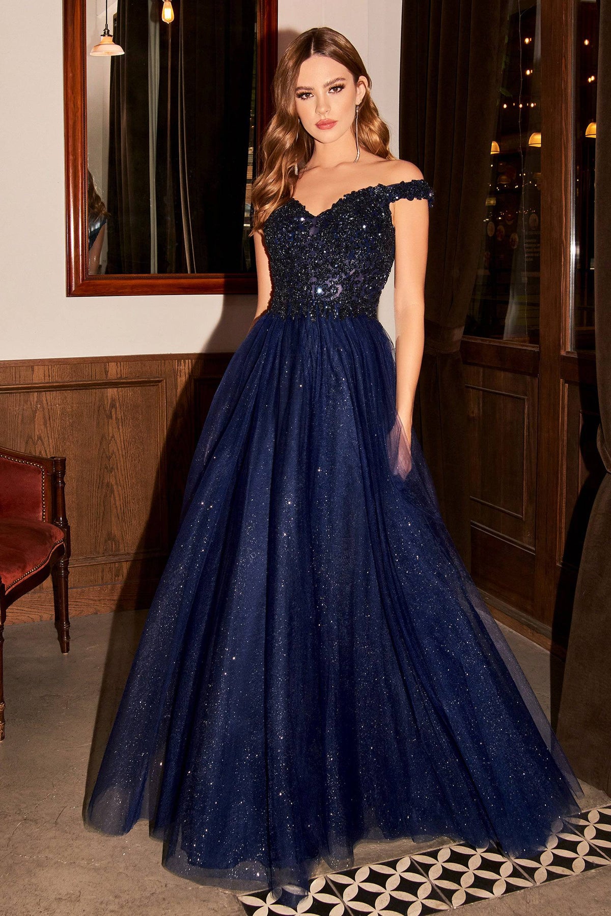 Jawdropping Princess Ball Gown with Glitter Bodice and Layered Skirt #CDCD0177 - NORMA REED